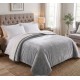 1+1 Κουβερτοπάπλωμα Υπέρδιπλο Flannel Sherpa Προβατάκι 220X240 FLANNEL-1+1-Γκρί
