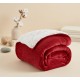 Κουβερτοπάπλωμα Υπέρδιπλο Flannel Sherpa Προβατάκι 220X240 FLANNEL-Κόκκινο