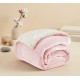 Κουβερτοπάπλωμα Υπέρδιπλο Flannel Sherpa Προβατάκι 220X240 FLANNEL-Ρόζ Ανοιχτό