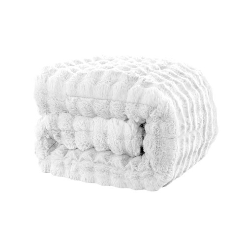 1+1 Κουβέρτα 4kg Υπέρδιπλη Με Προβατάκι 220X240 MONICA-1+1-Λευκό
