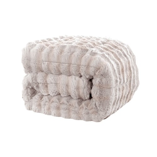 1+1 Κουβέρτα 4kg Υπέρδιπλη Με Προβατάκι 220X240 MONICA-1+1-Μπέζ